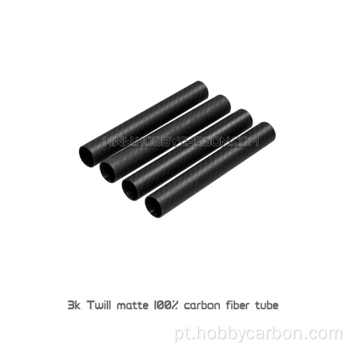 Tubo lustroso de rolo 3K de fibra de carbono 8x6x1000mm